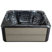 AWT Außenwhirlpool IN-804 mit Wärmepumpe Sterling Silver Whirlpool von oben mit Düsensystem