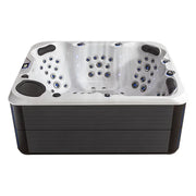 AWT Außenwhirlpool IN-804 mit Wärmepumpe Sterling Silver mit Massagedüsen und Sitzbereichen von oben