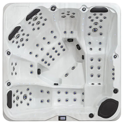 AWT Außenwhirlpool IN-803 extreme 235x235 Draufsicht mit Massagedüsen und Sitzplätzen