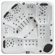 AWT Außenwhirlpool IN-803 extreme 235x235 Draufsicht mit Massagedüsen und Sitzplätzen