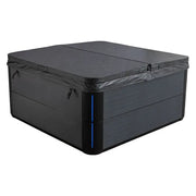 AWT Außenwhirlpool IN-803 extreme 235x235 mit schwarzer Abdeckung und blauer Designlinie