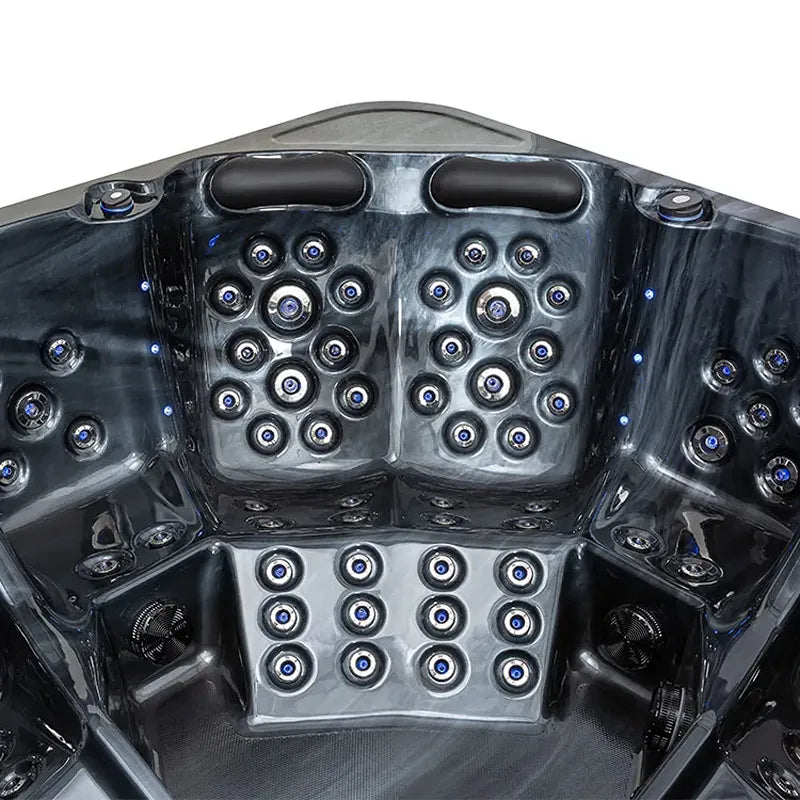 AWT Außenwhirlpool IN-803 extreme 235x235 Innenansicht mit Düsensystem und Massagedüsen