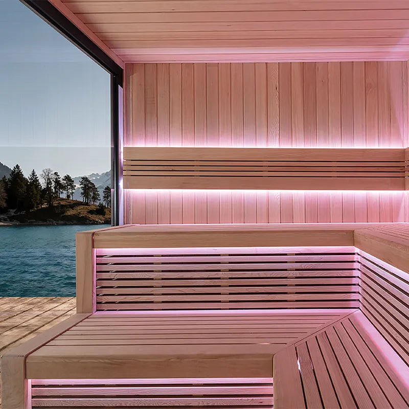 AWT The Cube X4 Outdoor Sauna Hemlock 235x235 Luxus