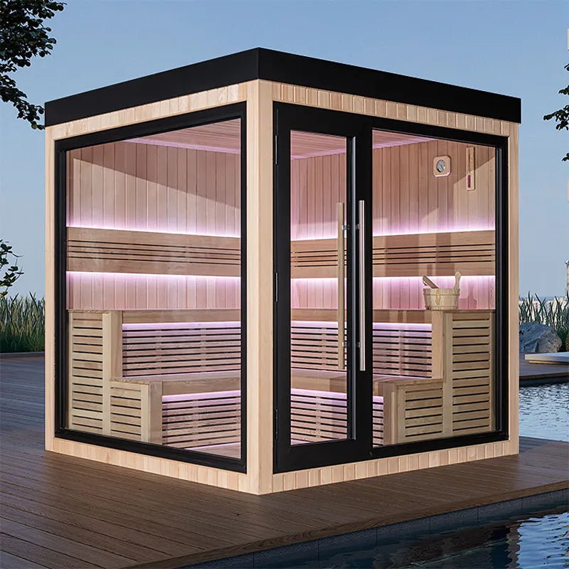 AWT THE CUBE X5-L Gartensauna Hemlock 235x235