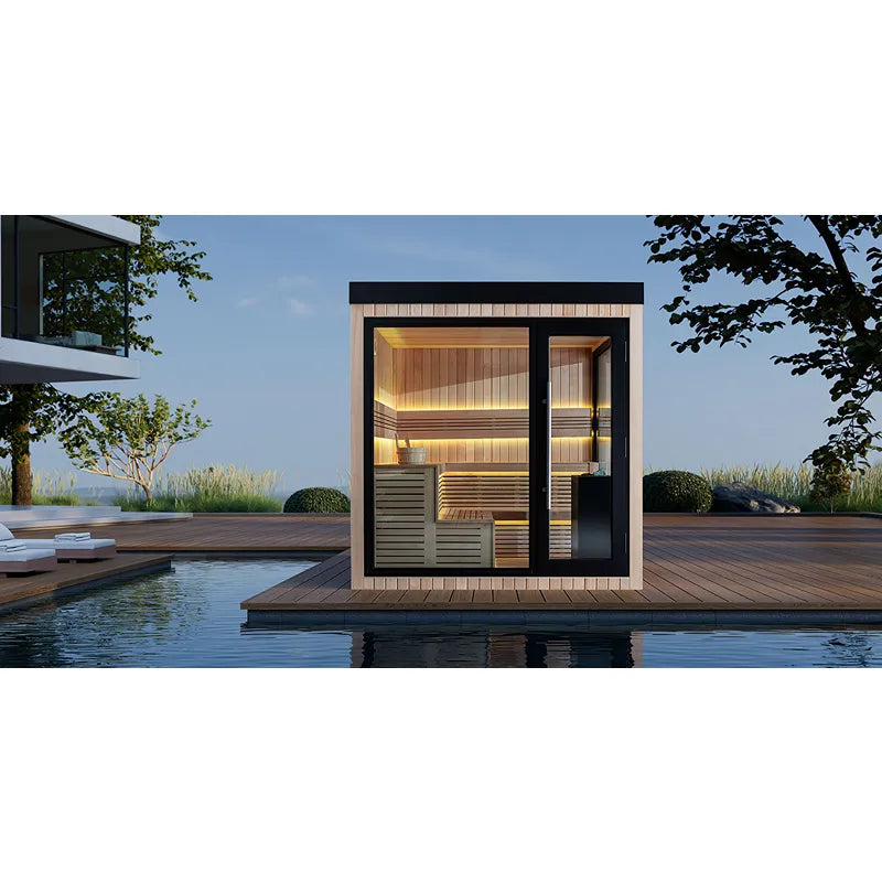 AWT THE CUBE X5-R Gartensauna Hemlock 235x235