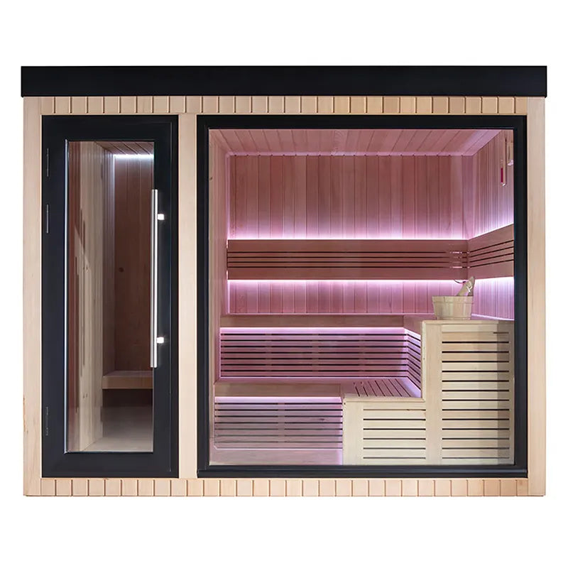 AWT THE CUBE X6 Outdoor Sauna Hemlock 300x235 Luxury Class