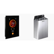 EAGO AWT E1604A Hemlock Sauna Steuerung mit Display und Saunaofen mit Steinen