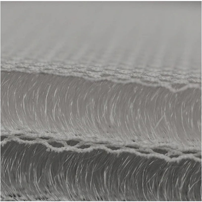 Detailansicht der 3D-Mesh-Innenschicht des BADESOFA Rückenkissens – luftdurchlässig, formstabil und schnelltrocknend.