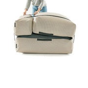 Zusammengefaltetes POOLSOFA Double mit Gurten – ideal für Lagerung und Transport