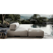 POOLSOFA Double von Badesofa am Infinitypool mit beweglichem Rückenkissen