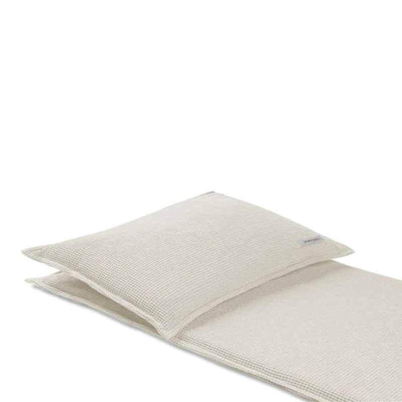 Natürliches Saunasofa Set Long in Farbe Nature – Bio-Baumwolle in zeitlosem Ton