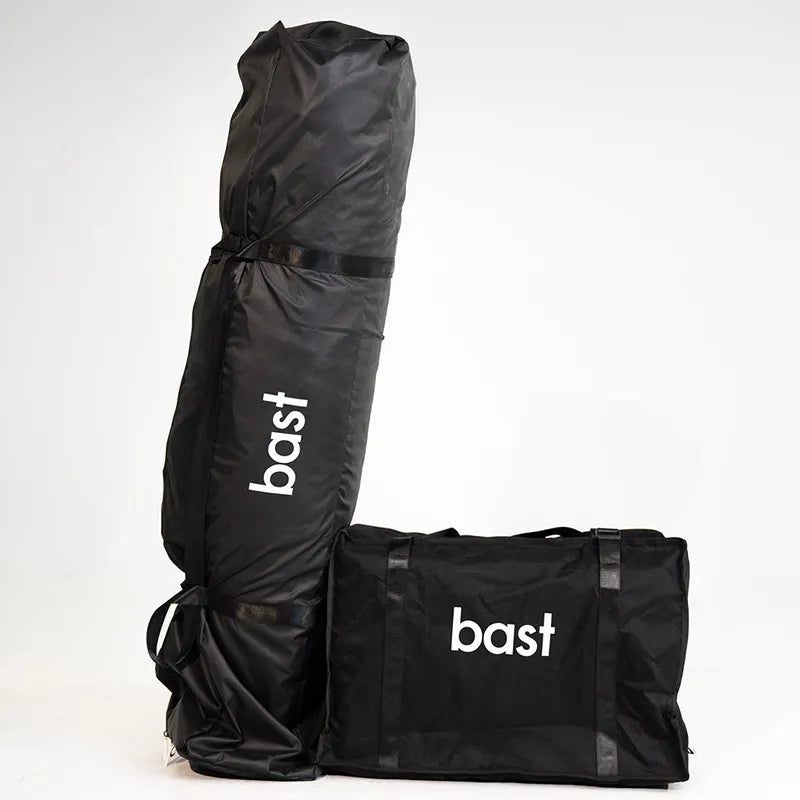 Bast Näver Basic Saunazelt - 2-6 Personen, tragbar in schwarzer Transporttasche mit Packsäcken