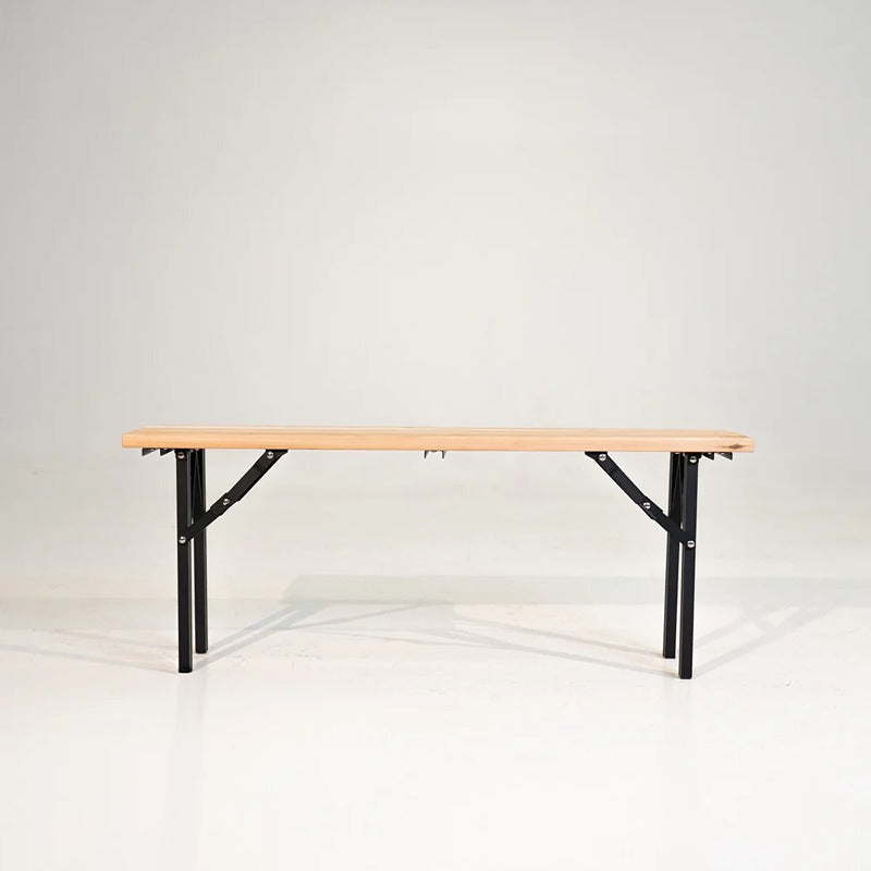 Einstufige Saunabank aus Holz mit klappbarem Metallgestell für Zeltsauna