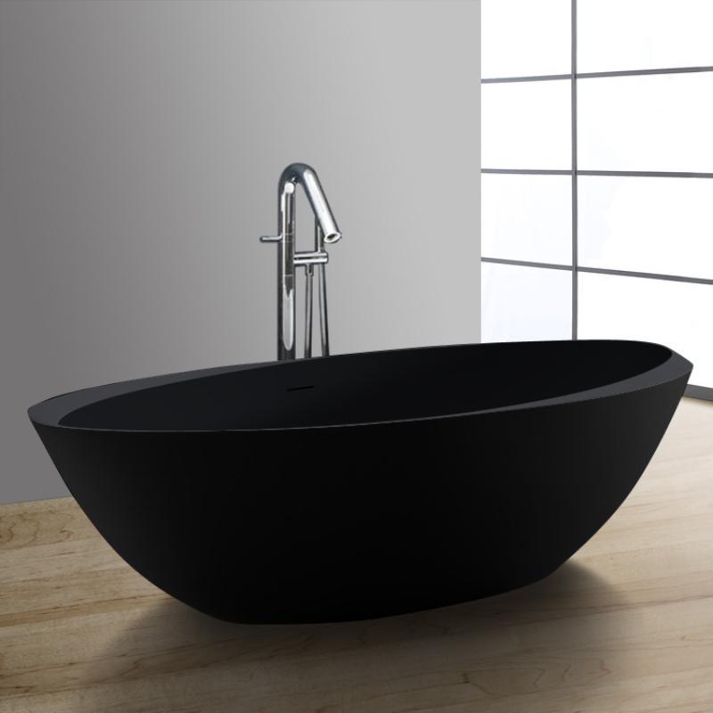 AWT StoneArt BS-531 190x100 Freistehende Mineralguss Badewanne