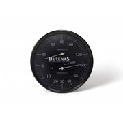 Butenas BuBlack PRO Innensauna Zubehörset - Premium Thermometer mit schwarzem Ziffernblatt, Temperatur- und Luftfeuchtemesser