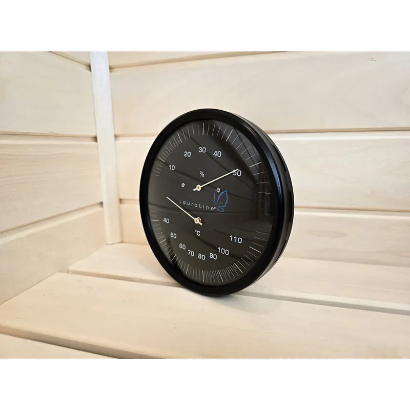 Butenas LauraLine Innensauna Thermometer mit Temperatur- und Feuchtemesser in Saunakabine