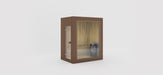 Celsium Jonas kompakte Designsauna aus 44 mm Thermoholz mit Glasfront für stilvolles Outdoor-Wellness