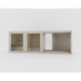 Celsium Tauras Balance Modular Sauna in elegantem Beige mit klarer Glasfront und Mittelmodul