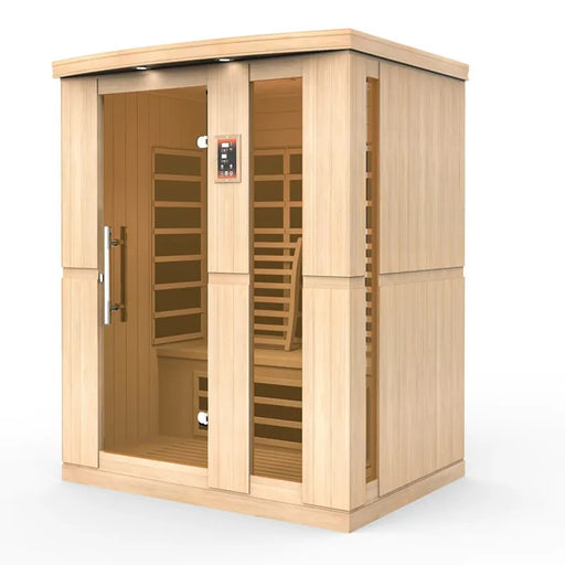 Delta SPA AURA 160 Infrarot-Sauna mit Holzverkleidung, Glastüren und digitaler Steuerung
