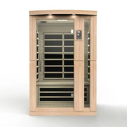 Delta SPA AURA 2 – 120 Infrarot-Sauna mit Holzrahmen, Glastüren und Infrarot-Heizelementen