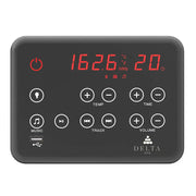 Delta SPA COLORINA full spectrum Infrarot-Sauna Steuerungspad mit rotem LED-Display, Temperatur- und Zeitregelung, Musikfunktionen und USB-Anschluss