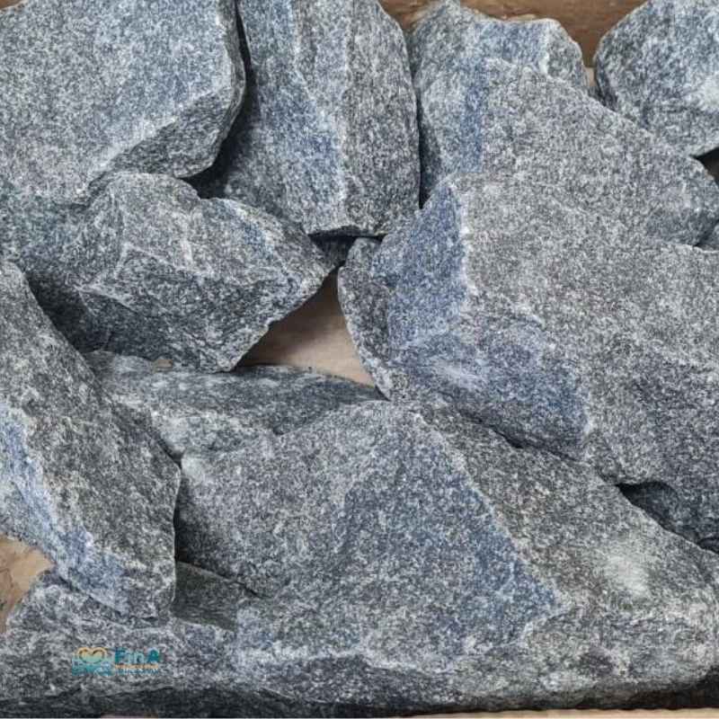 Hochwertige Diabas Saunasteine – ideal für Saunaofen, grob gebrochen, hitzebeständig