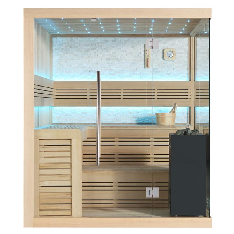 AWT E1105C Hemlock Sauna 180x180 für 3-4 Personen