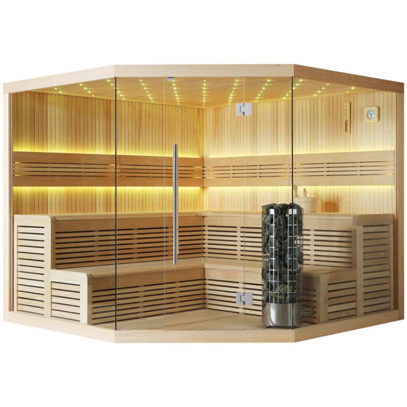 AWT E1111XL Hemlock Sauna 250x250 für 5-6 Personen