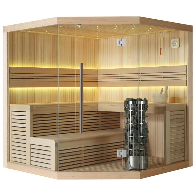 AWT E1111B Hemlock Sauna 200x200 für 4+ Personen