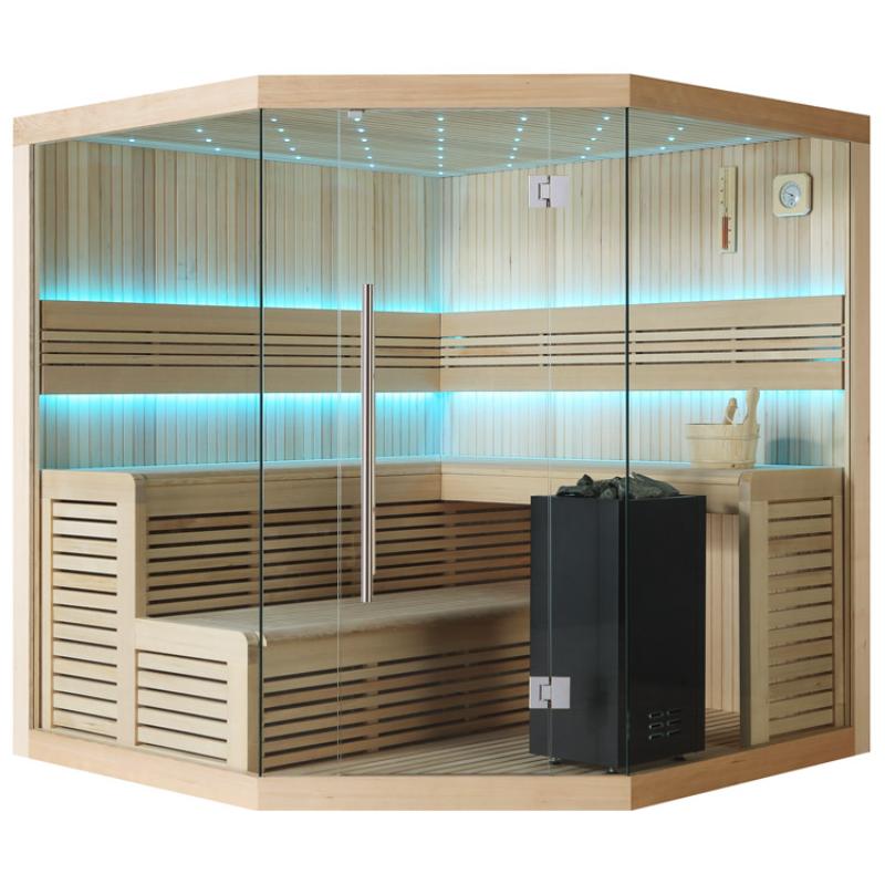 AWT E1111B Hemlock Sauna 200x200 für 4+ Personen