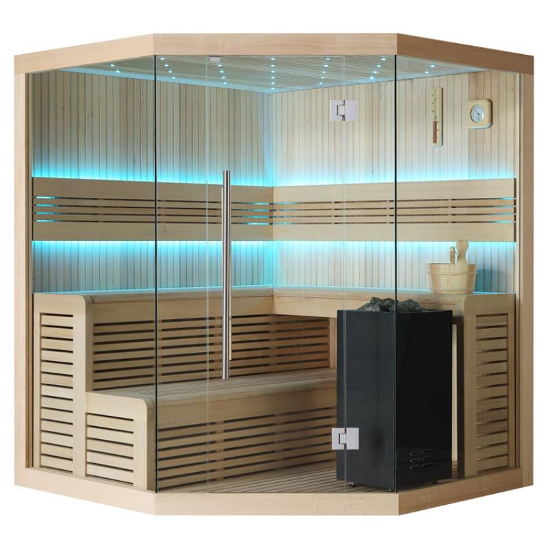 AWT E1111C Hemlock Sauna 180x180 für 3-4 Personen