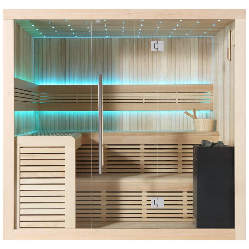 AWT E1112A Hemlock Sauna 220x200 – Premium sauna for 4+ Persons