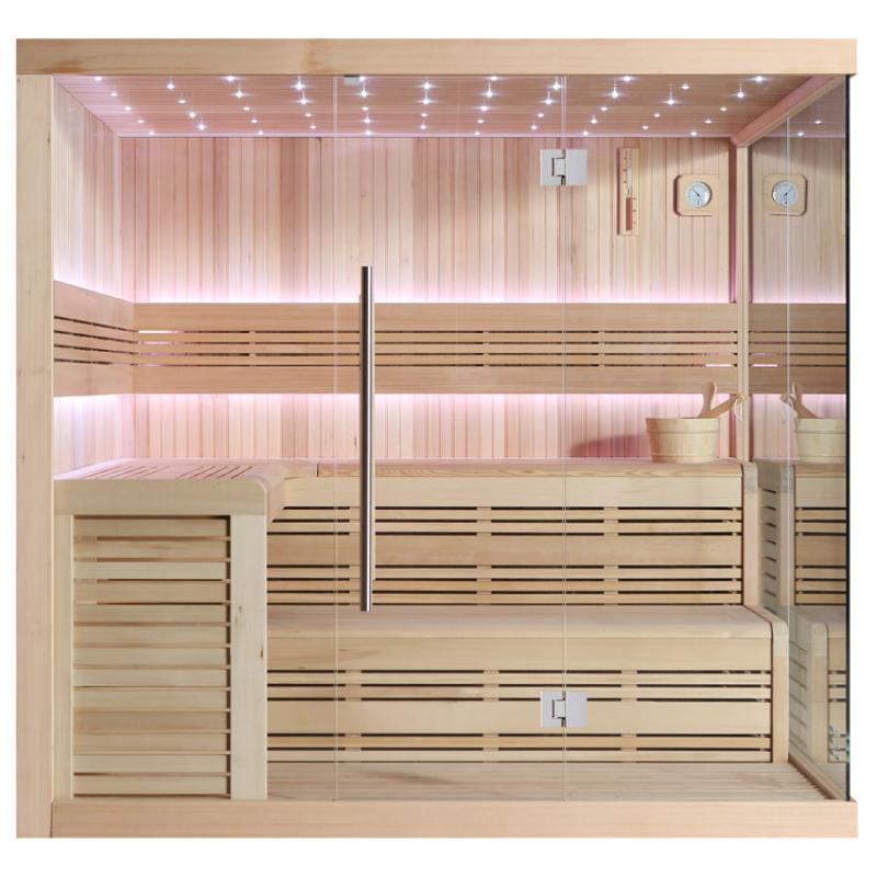 AWT E1115A Hemlock Sauna 220x200 – Premium Sauna für 4+ Personen
