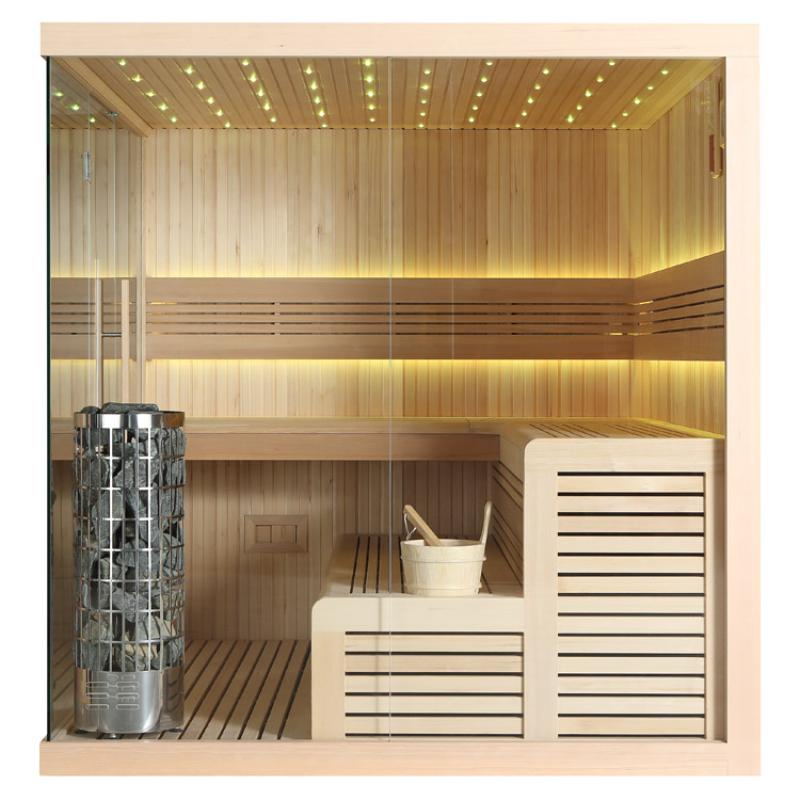 AWT E1115A Hemlock Sauna 220x200 für 4 und mehr Personen