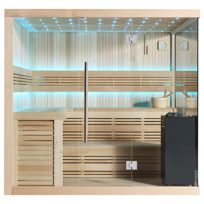 AWT E1115A Hemlock Sauna 220x200 für 4 und mehr Personen