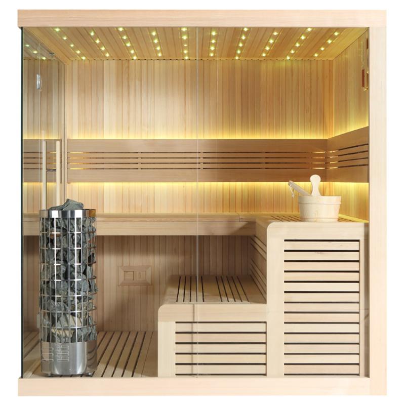 AWT E1115C Hemlock Sauna 180x180 für 3-4 Personen