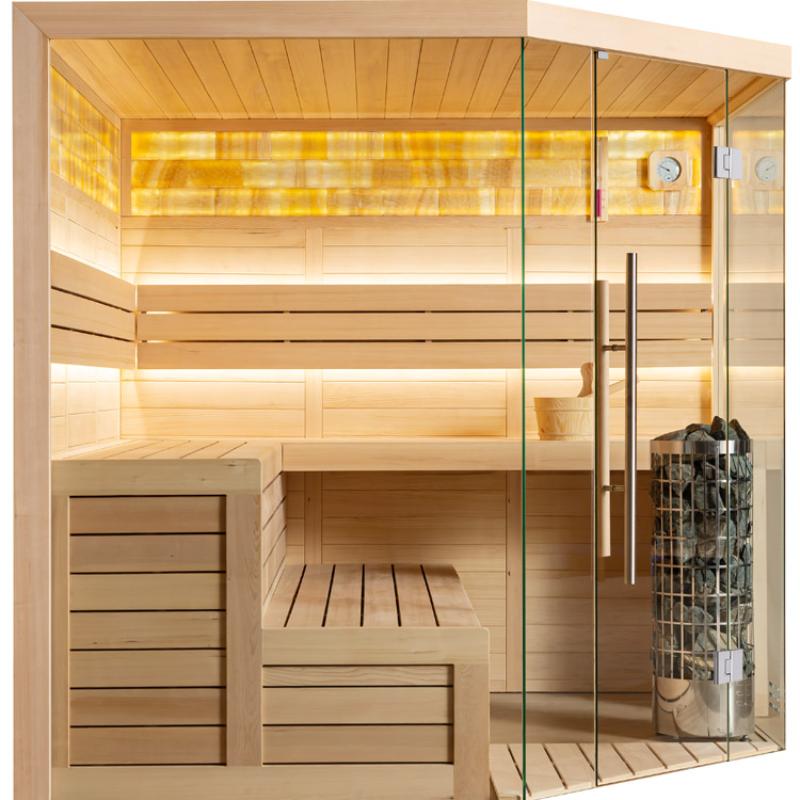 AWT E1621B Hemlock Sauna 200x200 für 4+ Personen