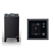 AWT THE CUBE X5-R Gartensauna Hemlock 235x235 – EOS Cubo Saunaofen mit EOS Emotec Saunasteuerung und Saunasteinen