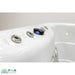 Detailansicht der Düsenleiste im FinA Orel Swim Spa – präzise platzierte Massagedüsen mit Verstellregler für individuelle Hydrotherapie-Einstellungen.