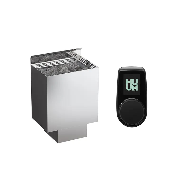 FinA Wellness Frieda Innensauna Massivholzsauna mit Saunaofen und Steuerung, elegantes Design