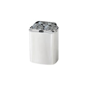 FinA Wellness Frieda Mini Sauna mit weißem Gehäuse und Saunasteine auf Heiztank
