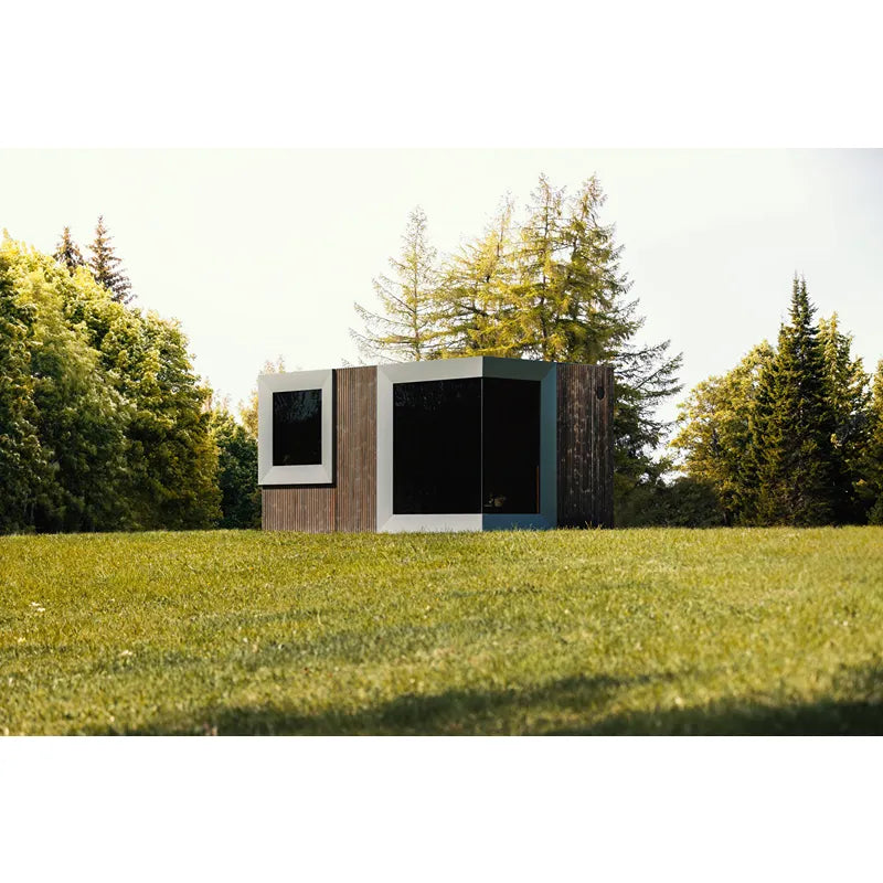 Genevas Davos 1 Modular Sauna Grundriss mit Saunaraum und Ruhebereich