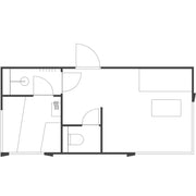 Genevas Zürich Modular Sauna Grundriss mit Saunakabine und Entspannungsbereich