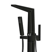 EAGO StoneArt Grande 730708 Standarmatur in Schwarz mit hochbogeniger Auslaufform und integriertem Handbrausehalter