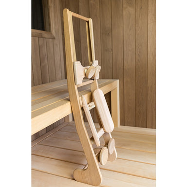 Rückansicht der Halu Backrest High – Sauna-Rückenlehne aus hochwertigem Zedernholz
