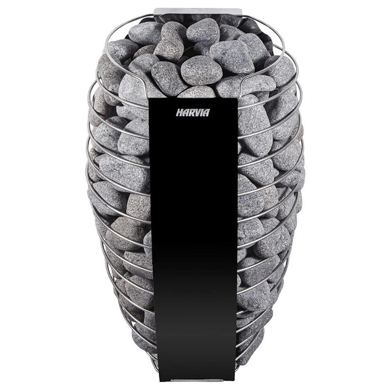 Harvia Spirit electric Sauna heater - Freestanding with sauna stones, modern stainless steel design