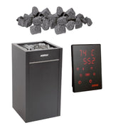 Harvia Virta HL Elektro-Saunaofen Set mit Harvia CX110 Touch-Steuerung und original Harvia Saunasteinen – modernes Komplettsystem für private oder gewerbliche Saunakabinen