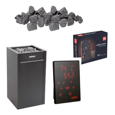 Komplettset Harvia Virta mit Saunaofen, Steuergerät, WLAN-Modul und Saunasteinen