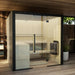 Hekla 210X Indoor-Sauna mit Glasfront, Holzbänken und Harvia Saunaofen