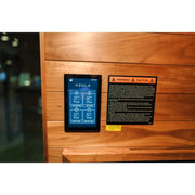 Hekla IR 100 Infrarotsauna Bedienfeld mit digitalem Display und Temperatureinstellungen